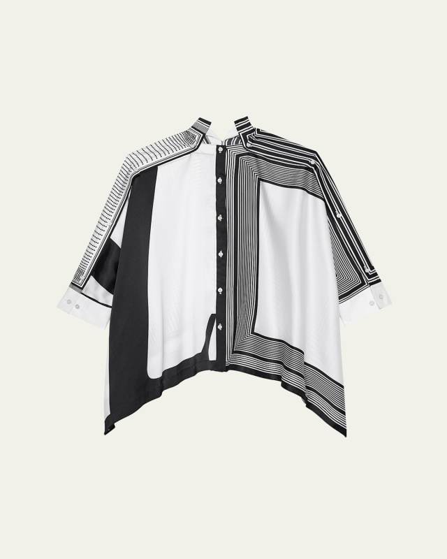Printed Scarf Top